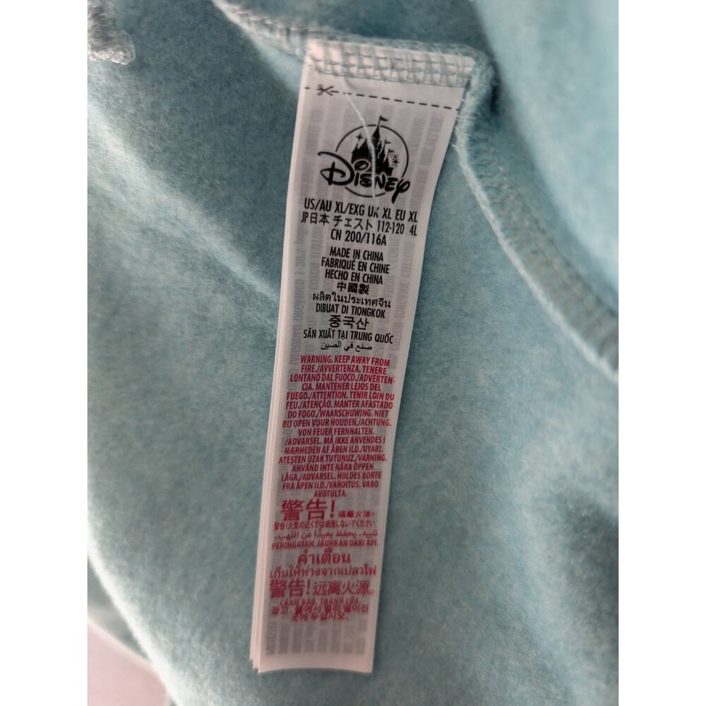 Disney Hoodie Womens XL Light Green Fleece Lined Wish You Were Here Print NWT - Picture 4 of 4